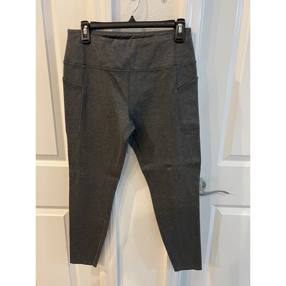 Soft Surroundings Med Gray Leggings M Stretch Elastic Waist Comfort Athleisure